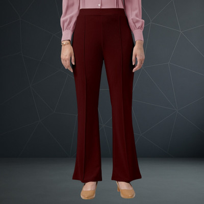 Anitafashion Loose Fit Women Maroon Trousers