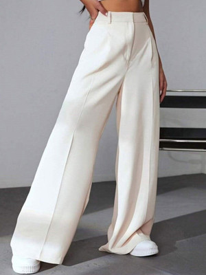 NEXT ONE Loose Fit Women White Trousers