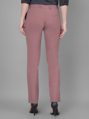 CRIMSOUNE CLUB Slim Fit Women Pink Trousers