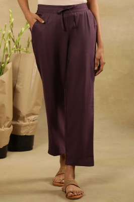 W Regular Fit Women Purple Trousers