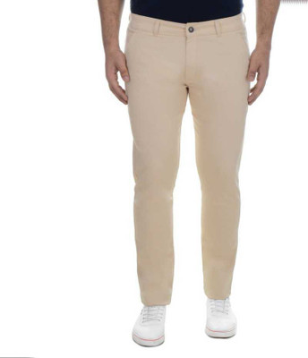 BEN MARTIN Slim Fit Men Cream Trousers