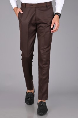 MANCREW Regular Fit Men Maroon Trousers