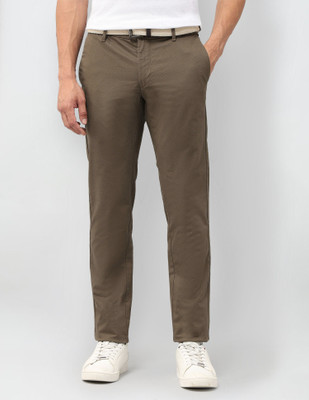 U.S. POLO ASSN. Slim Fit Men Brown Trousers