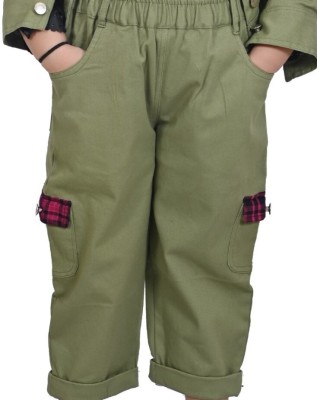 Gianna Regular Fit Girls Green Trousers