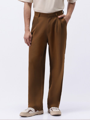 Urbano Fashion Loose Fit Men Brown Trousers