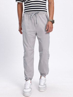 Glitchez Regular Fit Men Grey Trousers