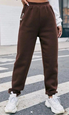 CLOTHINK India Regular Fit Women Brown Trousers