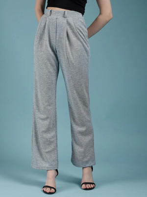 Dwarros Women Grey Trousers