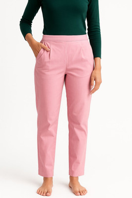 rk fabric zone Regular Fit Women Pink Trousers