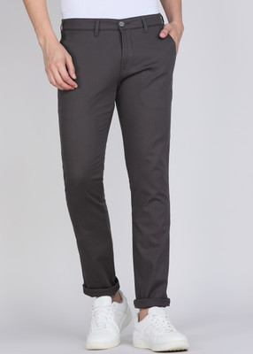 INTEGRITI Slim Fit Men Grey Trousers