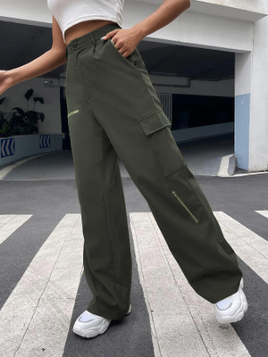 Leriya Fashion Regular Fit Women Green Trousers