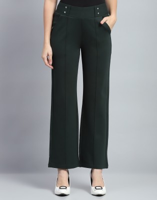 MONTE CARLO Regular Fit Women Green Trousers