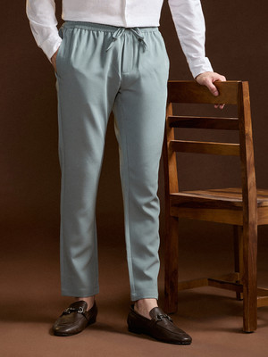 THE BEAR HOUSE Slim Fit Men Green Trousers