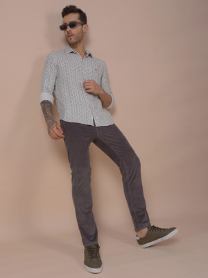 CRIMSOUNE CLUB Loose Fit Men Grey Trousers