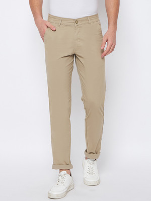 DUKE Slim Fit Men Beige Trousers