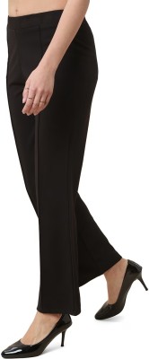 PINOVO Regular Fit Women Black Trousers