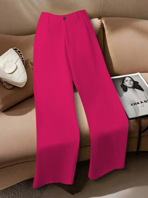 Toochki Regular Fit Women Pink Trousers