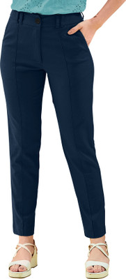 Dhruvil Impex Comfort Fit Women Blue Trousers