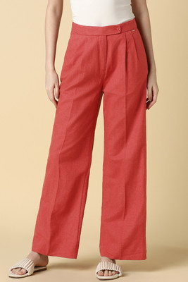 Allen Solly Regular Fit Women Red Trousers