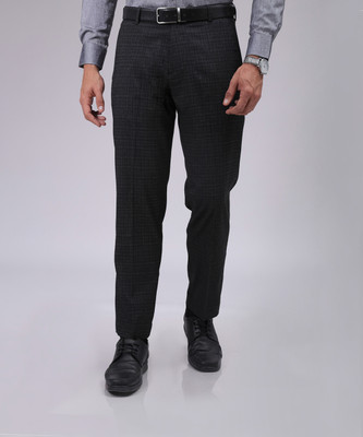 The Indian Garage Co. Regular Fit Men Black Trousers