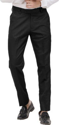LAHSUAK Regular Fit Men Black Trousers