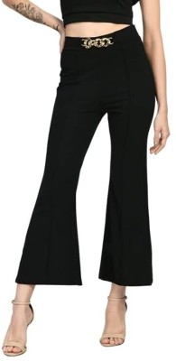 Rupesh trader Regular Fit Women Black Trousers