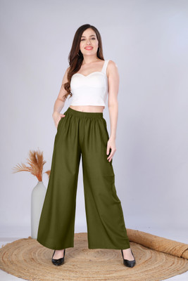 Vivika Flared Women Blue Trousers