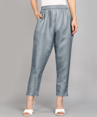 Colorscube Regular Fit Women Grey Trousers