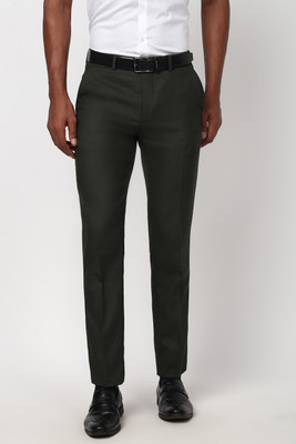 PETER ENGLAND Slim Fit Men Green Trousers