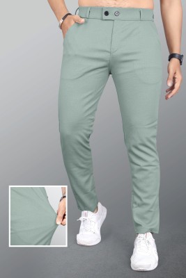 INDICLUB Relaxed Men Light Green Trousers