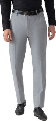 SUBTRACT Slim Fit Men Grey Trousers
