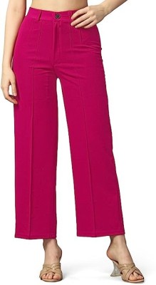 Top Fusion Slim Fit Women Purple Trousers