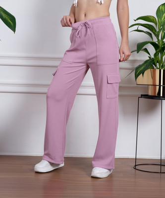 Pop Stitch Regular Fit Women Pink Trousers