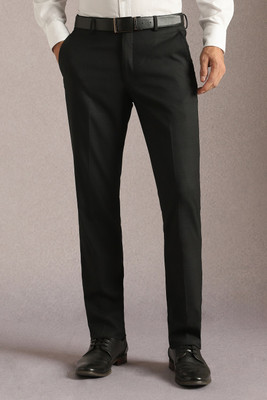 LOUIS PHILIPPE Slim Fit Men Black Trousers
