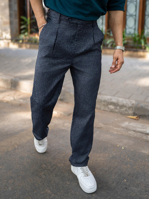 MANIAC Relaxed Men Dark Blue Trousers