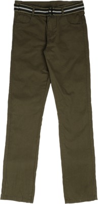 V-MART Regular Fit Boys Green Trousers