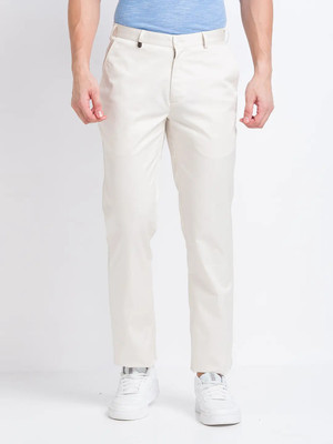 PARK AVENUE Slim Fit Men White Trousers