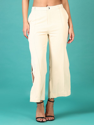 V-MART Regular Fit Women Beige Trousers