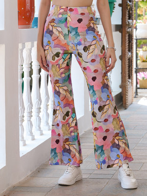 TANDUL Flared Women Multicolor Trousers