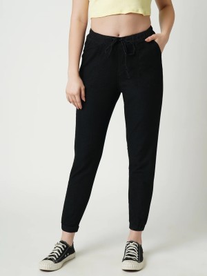 Kalehri Comfort Fit Women Black Trousers