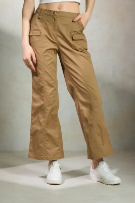 Leriya Fashion Regular Fit Women Brown Trousers