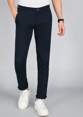 PROVOGUE Slim Fit Men Dark Blue Trousers