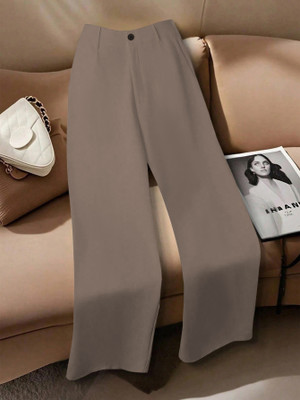 Toochki Regular Fit Women Brown Trousers