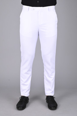 MANCREW Regular Fit Men White Trousers
