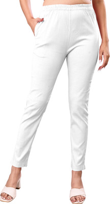 NEXSUS APPARELS White Jegging(Solid)