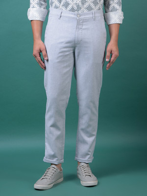 CRIMSOUNE CLUB Slim Fit Men Grey Trousers