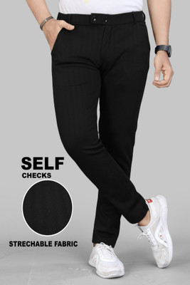 VELLOSTA Regular Fit Men Black Trousers