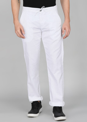 INTEGRITI Regular Fit Men White Trousers