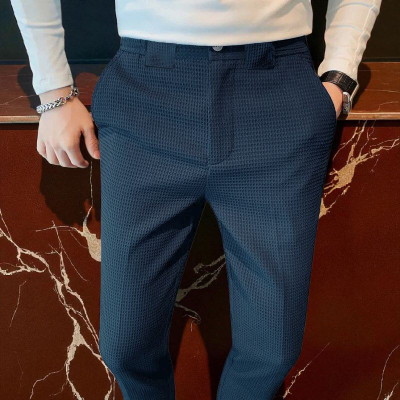 DSV Straight Fit Men Blue Trousers