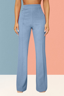 AKOTTY Regular Fit Women Light Blue Trousers